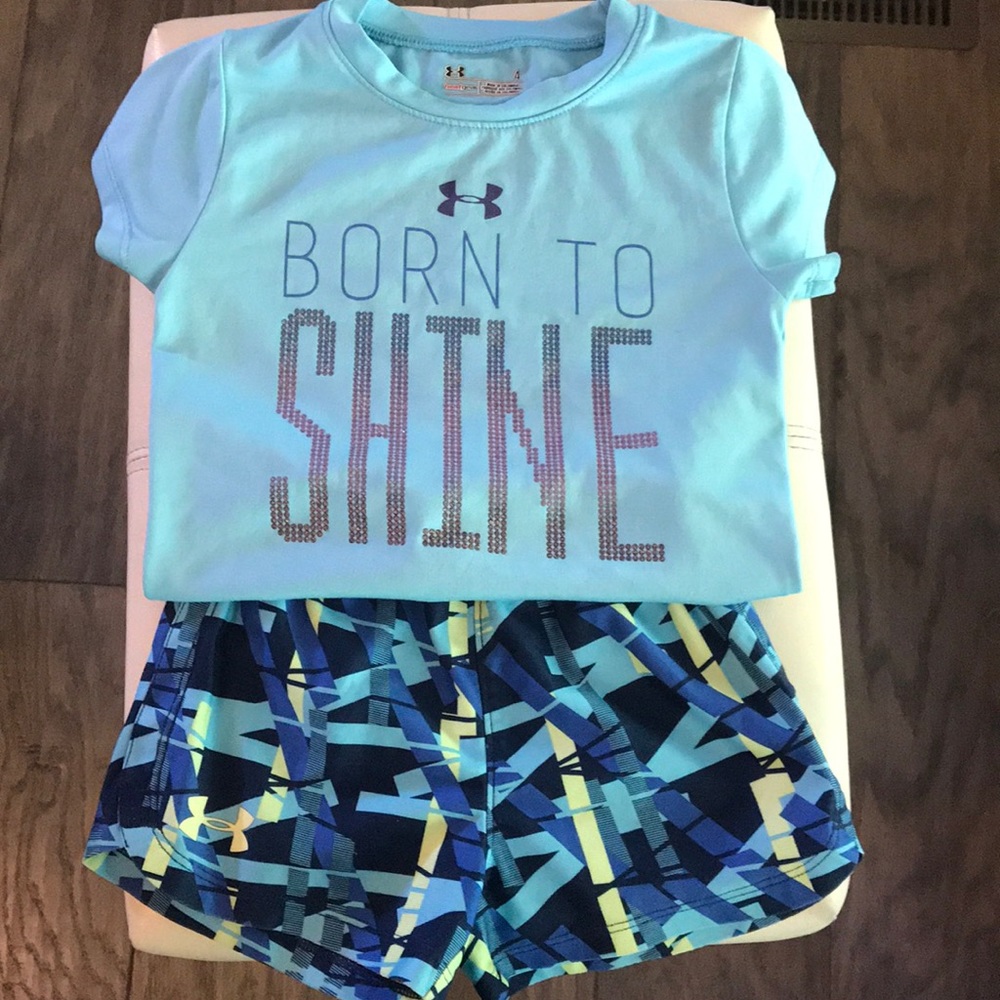 Under armour girls shorts and T-shirt